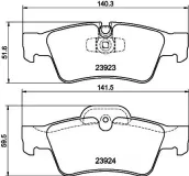 Bremsbelagsatz, Scheibenbremse HELLA 8DB 355 011-421