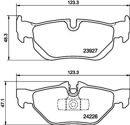 Bremsbelagsatz, Scheibenbremse HELLA 8DB 355 011-301 Bild Bremsbelagsatz, Scheibenbremse HELLA 8DB 355 011-301