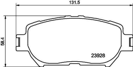 Bremsbelagsatz, Scheibenbremse Vorderachse HELLA 8DB 355 010-431 Bild Bremsbelagsatz, Scheibenbremse Vorderachse HELLA 8DB 355 010-431