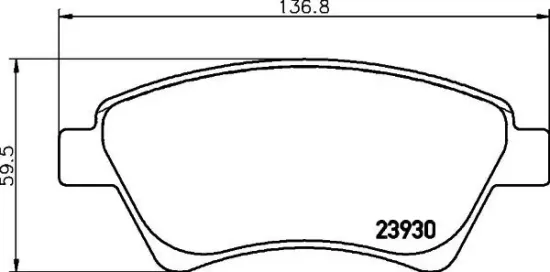 Bremsbelagsatz, Scheibenbremse HELLA 8DB 355 010-541 Bild Bremsbelagsatz, Scheibenbremse HELLA 8DB 355 010-541