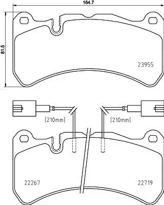 Bremsbelagsatz, Scheibenbremse HELLA 8DB 355 036-481