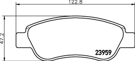 Bremsbelagsatz, Scheibenbremse HELLA 8DB 355 012-141 Bild Bremsbelagsatz, Scheibenbremse HELLA 8DB 355 012-141