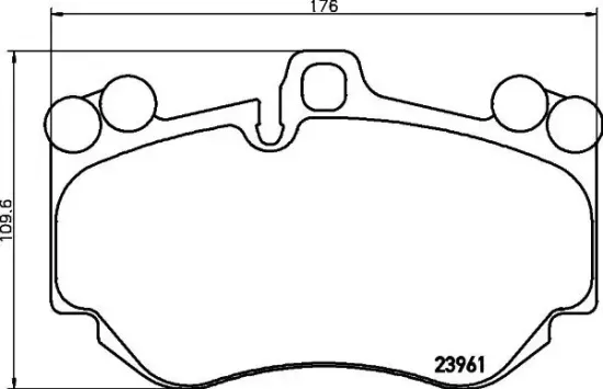 Bremsbelagsatz, Scheibenbremse HELLA 8DB 355 011-011 Bild Bremsbelagsatz, Scheibenbremse HELLA 8DB 355 011-011