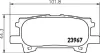 Bremsbelagsatz, Scheibenbremse HELLA 8DB 355 010-621 Bild Bremsbelagsatz, Scheibenbremse HELLA 8DB 355 010-621