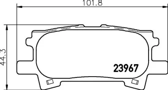 Bremsbelagsatz, Scheibenbremse HELLA 8DB 355 010-621 Bild Bremsbelagsatz, Scheibenbremse HELLA 8DB 355 010-621