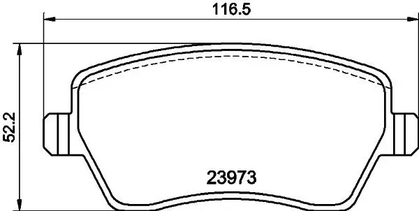 Bremsbelagsatz, Scheibenbremse HELLA 8DB 355 010-851