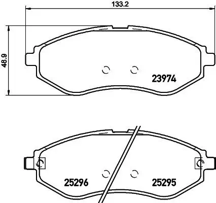 Bremsbelagsatz, Scheibenbremse HELLA 8DB 355 017-351 Bild Bremsbelagsatz, Scheibenbremse HELLA 8DB 355 017-351