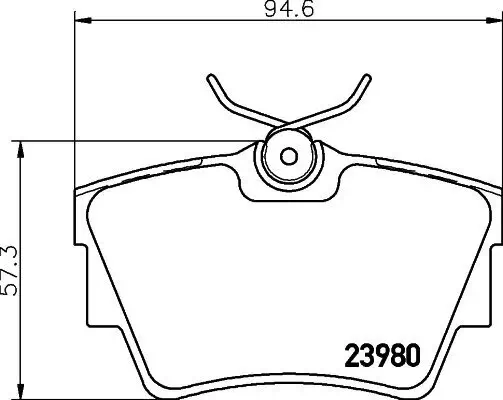 Bremsbelagsatz, Scheibenbremse HELLA 8DB 355 010-761 Bild Bremsbelagsatz, Scheibenbremse HELLA 8DB 355 010-761