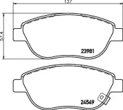 Bremsbelagsatz, Scheibenbremse HELLA 8DB 355 013-371