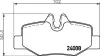 Bremsbelagsatz, Scheibenbremse Hinterachse HELLA 8DB 355 010-661 Bild Bremsbelagsatz, Scheibenbremse Hinterachse HELLA 8DB 355 010-661