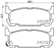 Bremsbelagsatz, Scheibenbremse HELLA 8DB 355 010-931