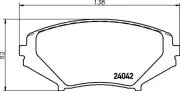 Bremsbelagsatz, Scheibenbremse HELLA 8DB 355 010-881