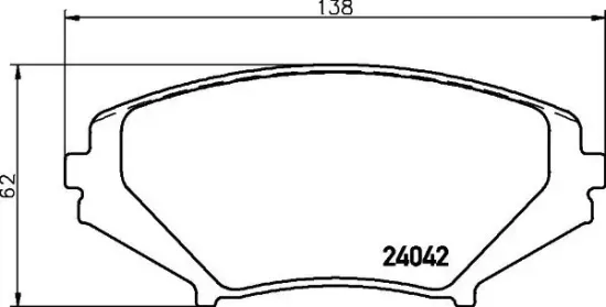 Bremsbelagsatz, Scheibenbremse HELLA 8DB 355 010-881 Bild Bremsbelagsatz, Scheibenbremse HELLA 8DB 355 010-881