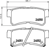 Bremsbelagsatz, Scheibenbremse HELLA 8DB 355 011-151