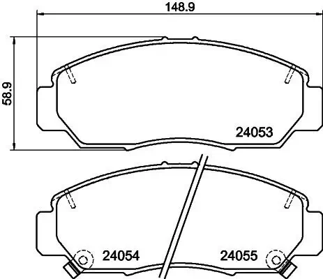 Bremsbelagsatz, Scheibenbremse HELLA 8DB 355 010-981 Bild Bremsbelagsatz, Scheibenbremse HELLA 8DB 355 010-981