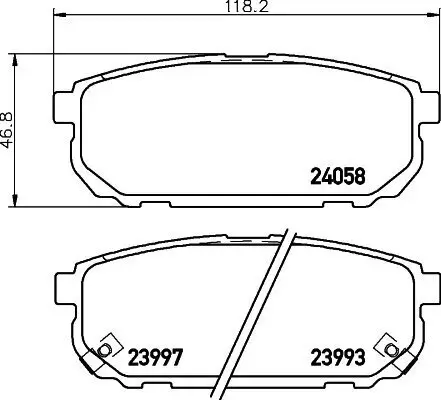 Bremsbelagsatz, Scheibenbremse HELLA 8DB 355 010-871