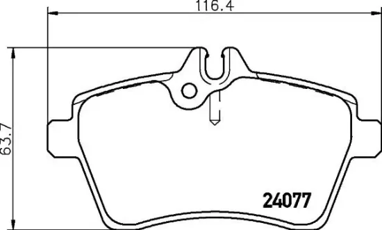 Bremsbelagsatz, Scheibenbremse HELLA 8DB 355 011-371 Bild Bremsbelagsatz, Scheibenbremse HELLA 8DB 355 011-371