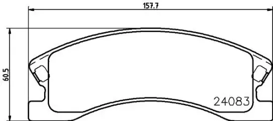 Bremsbelagsatz, Scheibenbremse Vorderachse HELLA 8DB 355 011-541 Bild Bremsbelagsatz, Scheibenbremse Vorderachse HELLA 8DB 355 011-541