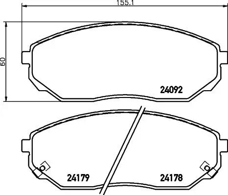 Bremsbelagsatz, Scheibenbremse HELLA 8DB 355 011-931