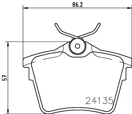 Bremsbelagsatz, Scheibenbremse HELLA 8DB 355 011-501