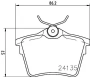 Bremsbelagsatz, Scheibenbremse HELLA 8DB 355 011-501