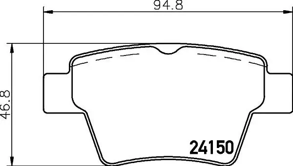 Bremsbelagsatz, Scheibenbremse HELLA 8DB 355 011-821