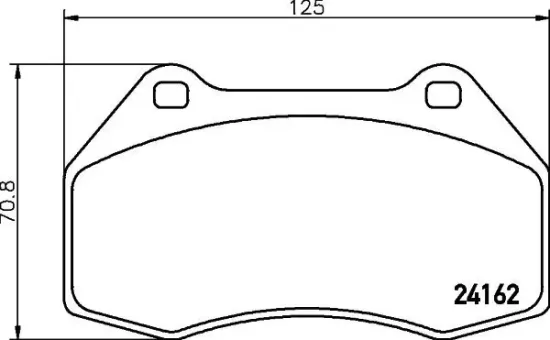 Bremsbelagsatz, Scheibenbremse HELLA 8DB 355 012-151 Bild Bremsbelagsatz, Scheibenbremse HELLA 8DB 355 012-151