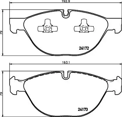Bremsbelagsatz, Scheibenbremse HELLA 8DB 355 012-661 Bild Bremsbelagsatz, Scheibenbremse HELLA 8DB 355 012-661