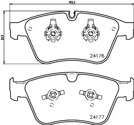 Bremsbelagsatz, Scheibenbremse HELLA 8DB 355 020-031 Bild Bremsbelagsatz, Scheibenbremse HELLA 8DB 355 020-031