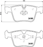 Bremsbelagsatz, Scheibenbremse HELLA 8DB 355 013-641