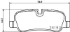 Bremsbelagsatz, Scheibenbremse Hinterachse HELLA 8DB 355 011-981 Bild Bremsbelagsatz, Scheibenbremse Hinterachse HELLA 8DB 355 011-981