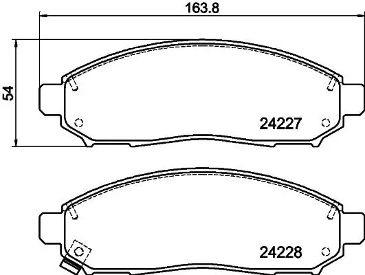 Bremsbelagsatz, Scheibenbremse HELLA 8DB 355 012-071 Bild Bremsbelagsatz, Scheibenbremse HELLA 8DB 355 012-071
