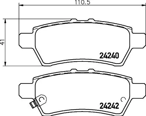 Bremsbelagsatz, Scheibenbremse HELLA 8DB 355 012-081