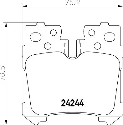 Bremsbelagsatz, Scheibenbremse HELLA 8DB 355 006-651 Bild Bremsbelagsatz, Scheibenbremse HELLA 8DB 355 006-651