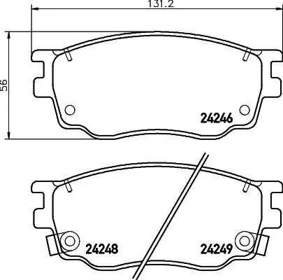 Bremsbelagsatz, Scheibenbremse HELLA 8DB 355 012-091