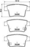 Bremsbelagsatz, Scheibenbremse HELLA 8DB 355 012-171