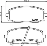 Bremsbelagsatz, Scheibenbremse HELLA 8DB 355 006-571