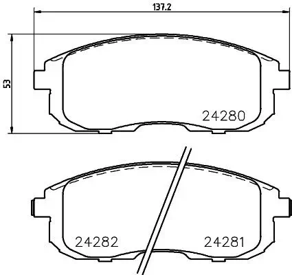 Bremsbelagsatz, Scheibenbremse HELLA 8DB 355 012-901