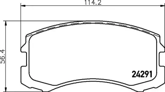 Bremsbelagsatz, Scheibenbremse Vorderachse HELLA 8DB 355 013-071 Bild Bremsbelagsatz, Scheibenbremse Vorderachse HELLA 8DB 355 013-071