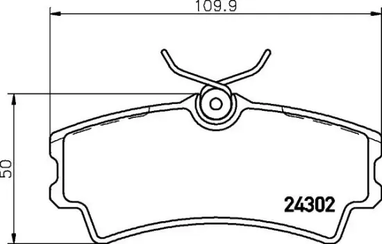 Bremsbelagsatz, Scheibenbremse HELLA 8DB 355 006-821 Bild Bremsbelagsatz, Scheibenbremse HELLA 8DB 355 006-821