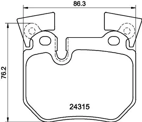 Bremsbelagsatz, Scheibenbremse HELLA 8DB 355 012-551 Bild Bremsbelagsatz, Scheibenbremse HELLA 8DB 355 012-551
