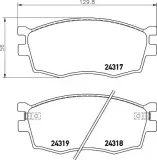 Bremsbelagsatz, Scheibenbremse HELLA 8DB 355 006-951