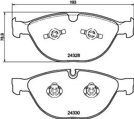 Bremsbelagsatz, Scheibenbremse HELLA 8DB 355 012-521 Bild Bremsbelagsatz, Scheibenbremse HELLA 8DB 355 012-521