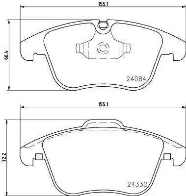 Bremsbelagsatz, Scheibenbremse HELLA 8DB 355 013-731