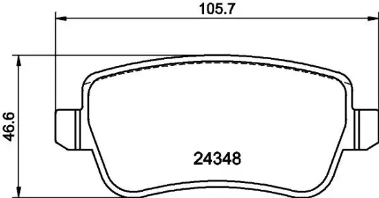 Bremsbelagsatz, Scheibenbremse HELLA 8DB 355 012-411 Bild Bremsbelagsatz, Scheibenbremse HELLA 8DB 355 012-411