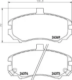 Bremsbelagsatz, Scheibenbremse HELLA 8DB 355 012-471