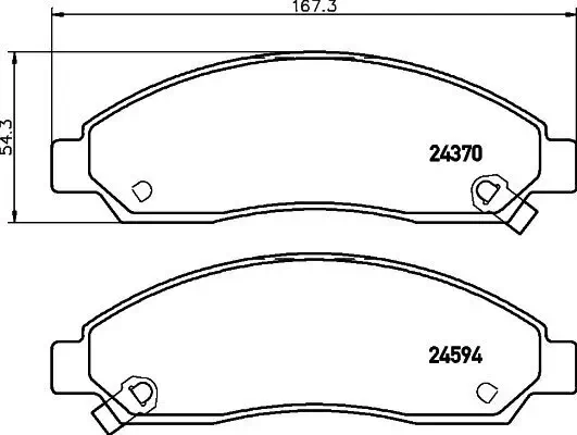 Bremsbelagsatz, Scheibenbremse HELLA 8DB 355 013-291 Bild Bremsbelagsatz, Scheibenbremse HELLA 8DB 355 013-291