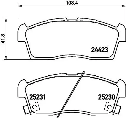 Bremsbelagsatz, Scheibenbremse HELLA 8DB 355 016-111