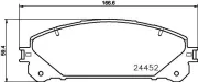 Bremsbelagsatz, Scheibenbremse HELLA 8DB 355 015-461