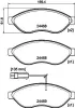 Bremsbelagsatz, Scheibenbremse HELLA 8DB 355 044-451